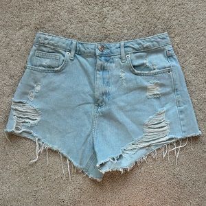 Forever 21 High Rise Bleached Jean Shorts